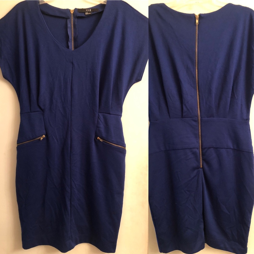 Blue dress for work or casual.